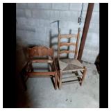 Vintage Chairs - Set of 2, Wooden Frame