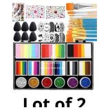 Bowitzki Split Cake Face Paint Kit With Glittle 18