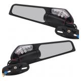 Motorcycle Mirror, LED Turn Signal Rearview Side M