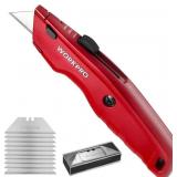 WORKPRO Premium Utility Knife, Retractable All Met