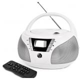 Portable CD Player Boombox with Bluetooth, FM Radi
