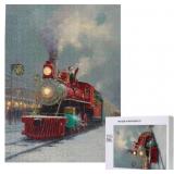 Train Jigsaw Puzzle for Adults. 500 Piece Wooden C
