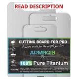 Titanium Cutting Board Set of 3, 100% Pure Titaniu