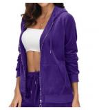 Magcosen Women's Velour Jacket