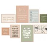 Faccito 8 Set Office Art Inspirational Wall Motiva