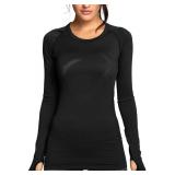 CRZ YOGA Women's Seamless Athletic Long Sleeves Sp