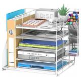 SUPEASY Desk Organizer with File Holder, 5-Tier Pa