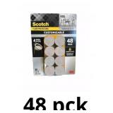 Scotch 48 Pack 4 Sizes in One Floor Protector Felt