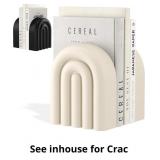 KIVY Concrete Book Ends for Shelves - Heavy Book E