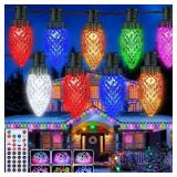 iBaycon RGB C9 Christmas Lights, 66FT 100LED Color