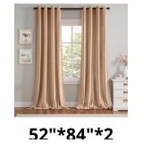 MIULEE Velvet Curtains Blush Beige Elegant Grommet