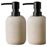 2pcs/Set Beige Soap Dispenser Sets,Resin Hand Soap