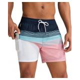 MaaMgic Mens Swim Trunks with Compression Liner 2