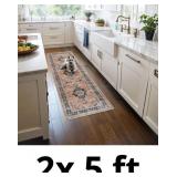 Washable 2x5 Hallway Runner Rug: Indoor Vintage Wa