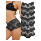 Women Sexy Lace Underwear High Waist Thong No Show