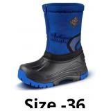 FREE SOLDIER Snow Boots for Kids Waterproof with Z