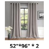 MIULEE Velvet Curtains Silver Light Grey Elegant G