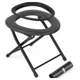 Portable Camping Toilet with Removable Plastic Rin