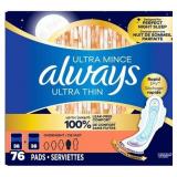 Always Ultra Thin Overnight Pads