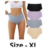 Seamless High Waisted Underwear for Women Cheeky N