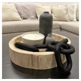 HMASYO Wood Chain Link Decor Hand Boho Carved Wood