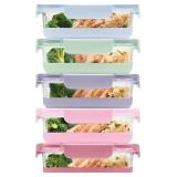 $120 Ello Duraglass Refresh 3.4 Cup Meal Prep Sets
