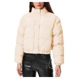 VAOYIU Women's Winter Cropped Puffer Jacket Zipper