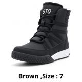 STQ Women's Winter Walking Boots Zip Up Lightweigh