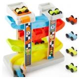 Toddler Toy for Babies Age 18M+, 4-Layer Car Ramp