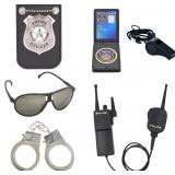Police Officer Role Play Kit Hat Handcuffs Sunglas