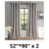 MIULEE Velvet Curtains Silver Light Grey Elegant G