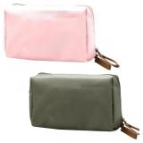 Portable Small Cosmetic Makeup Bag, 2Pcs Large Cap
