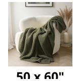 EVERGRACE Chunky Chenille Knit Throw Blanket for C