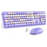 MOFII Wireless Keyboard and Mouse Combo Purple Col