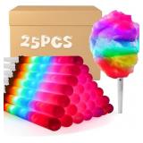 25 Pcs LED Cotton Candy Cones - Glowing Cotton Can