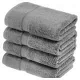 Serene Cotton 4-Piece Hand Towel Set,Grey