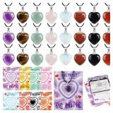 Kigeli 24 Pack Valentine's Day Gemstone Necklace K