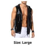 Arjen Kroos Men's Metallic Hoodie Vest Sequin Zip