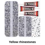 b7000 Glue with 7500Pcs Silver Clear Rhinestones f