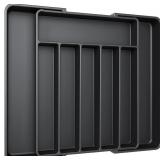 Aujen Silverware Organizer - Expandable Kitchen Dr