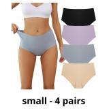 Seamless High Waisted Underwear for Women Cheeky N