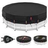 QH.HOME 12 ft Round Pool Cover,Solar Cover for Abo