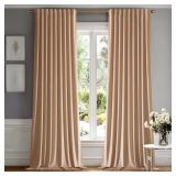 MIULEE Blush Beige Velvet Curtains 84 inches - Lux