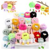 24Pcs Cute Plush Keychains For Kids: Kawaii Bulk K