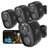 $137 Rraycom 4Pack 5G/2.4G Security Cameras Wirele