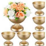 $159 6 Pcs Gold Urn Vases for Centerpieces 6 Inch