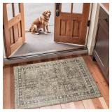 Lessymo Small Area Rugs 2x3 ft, Vintage Brown Mach