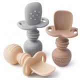 SAMiGO Silicone Baby Spoons Self Feeding 6+ Months