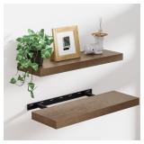 $133 Heimlove Solid Wood Floating Shelves 16 inch,