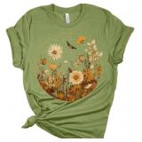 Cottagecore Shirt Aesthetic Frog Playing Banjo On